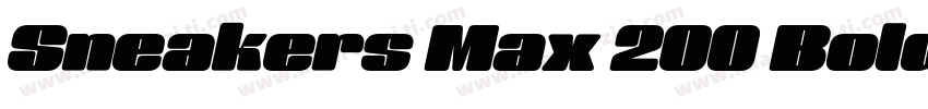 Sneakers Max 200 Bold Oblique字体转换